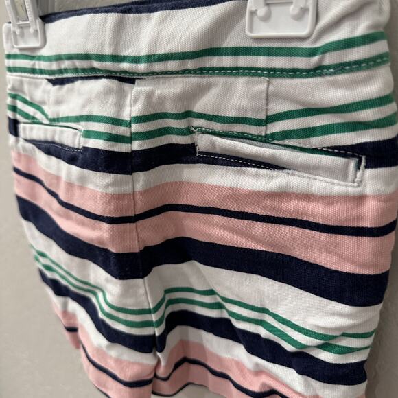 Janie and Jack Pink, Green, & Blue Striped Shorts - Picture 7 of 7